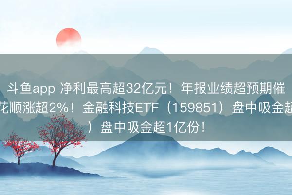 斗鱼app 净利最高超32亿元！年报业绩超预期催化，同花顺涨超2%！金融科技ETF（159851）盘中吸金超1亿份！