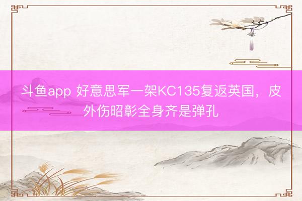 斗鱼app 好意思军一架KC135复返英国，皮外伤昭彰全身齐是弹孔