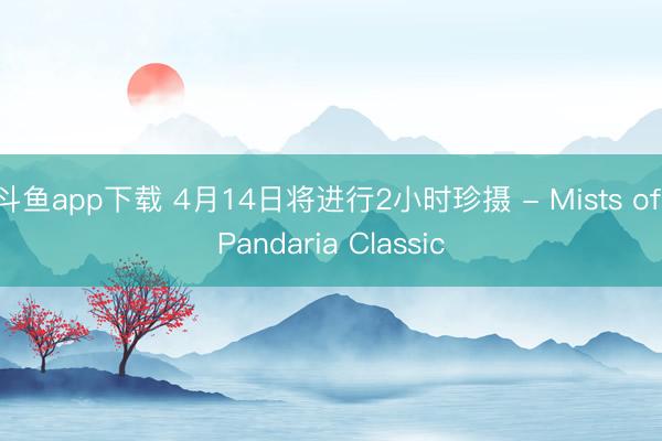 斗鱼app下载 4月14日将进行2小时珍摄 - Mists of Pandaria Classic